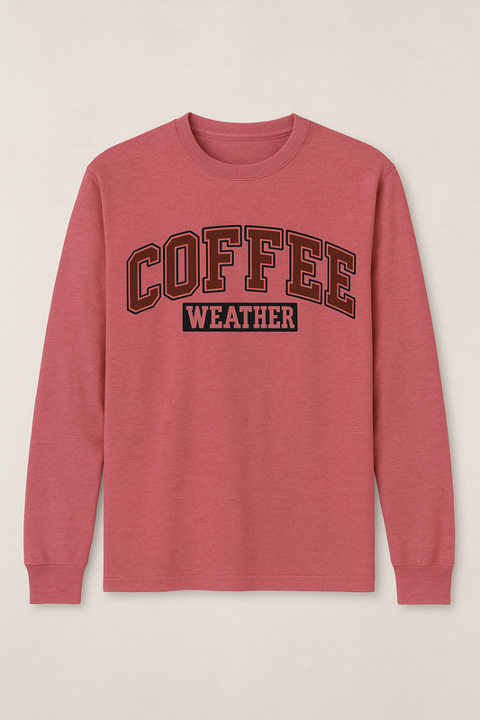 Coffee Weather Comfort Colors Long Sleeve Tee