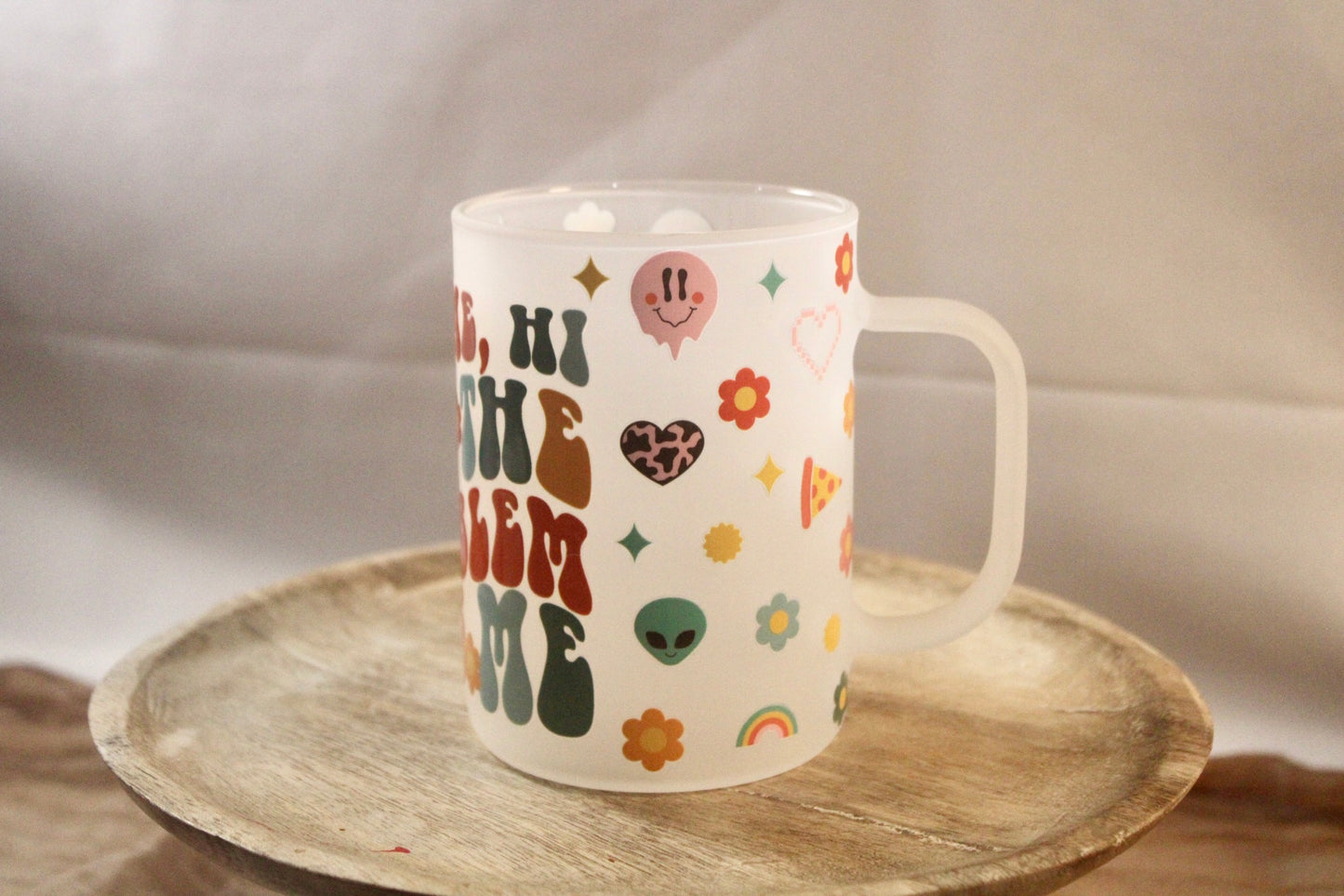 17oz Glass Mug with DTF Wrap - Bold, Durable & Stylish