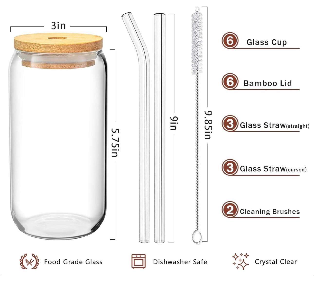 Love Nurse Life 16oz Glass Cup with Vibrant DTF Wrap