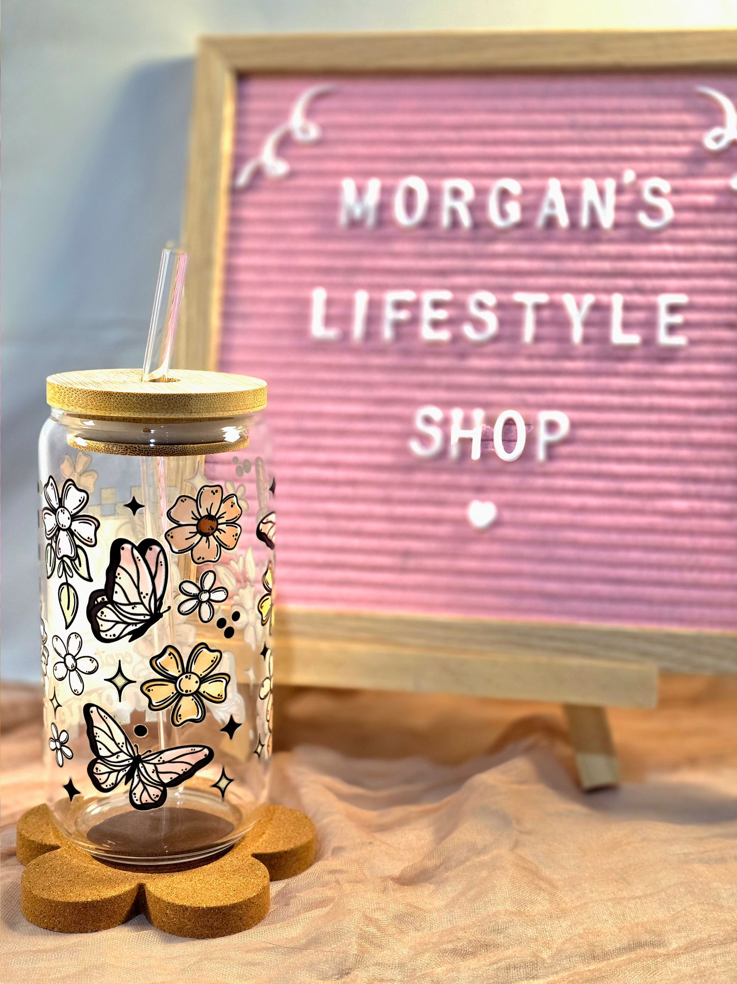 Capture Every Moment 16oz Glass Cup with Vibrant DTF Wrap