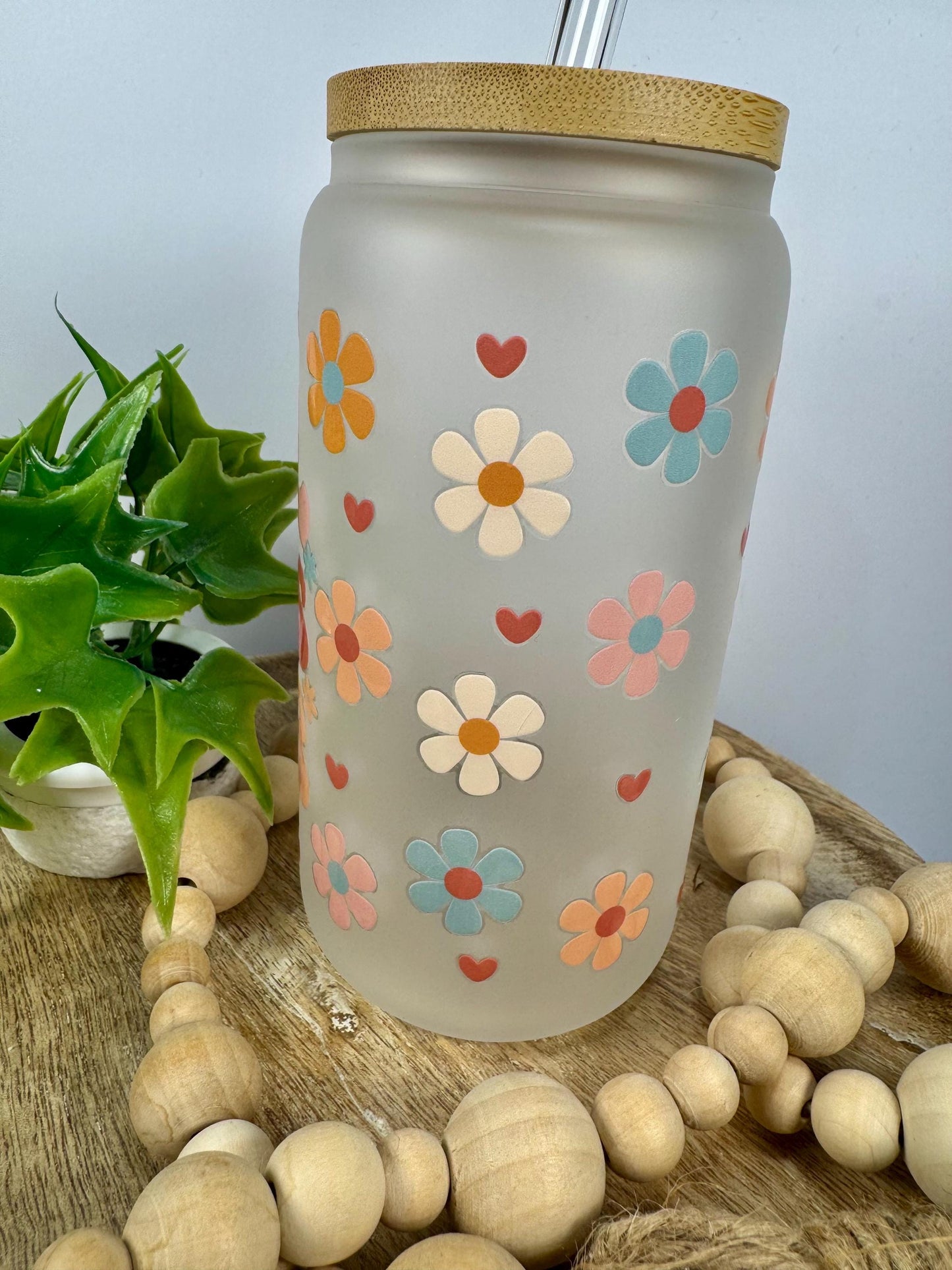 Cool’s Moms Club 16oz Glass Cup with Vibrant DTF Wrap