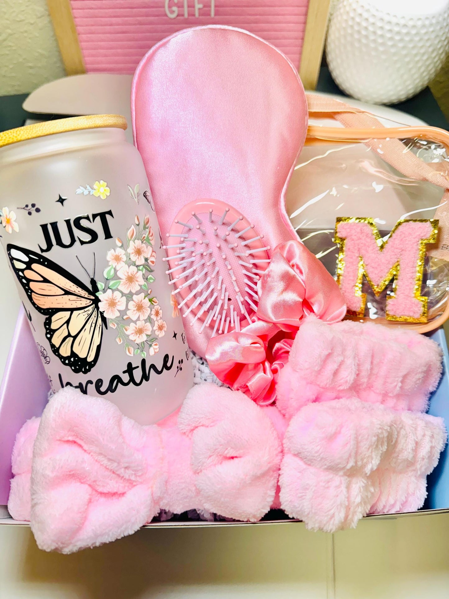 Girls be gift box with cup. Gift box for girls or women.  Girl self care box. Box for anyone. For her gift box. Relaxing spa box for girls.