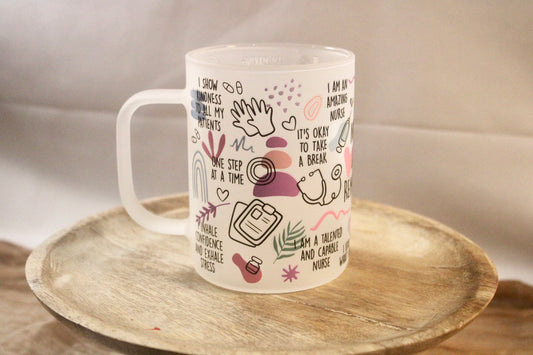 17oz Glass Mug with DTF Wrap - Bold, Durable & Stylish