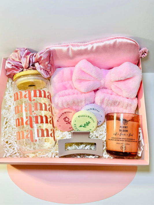 Mama to be gift box. Gift box for mamas. Mama self care box. Box for any mama. For her gift box. Relaxing spa box for mama.