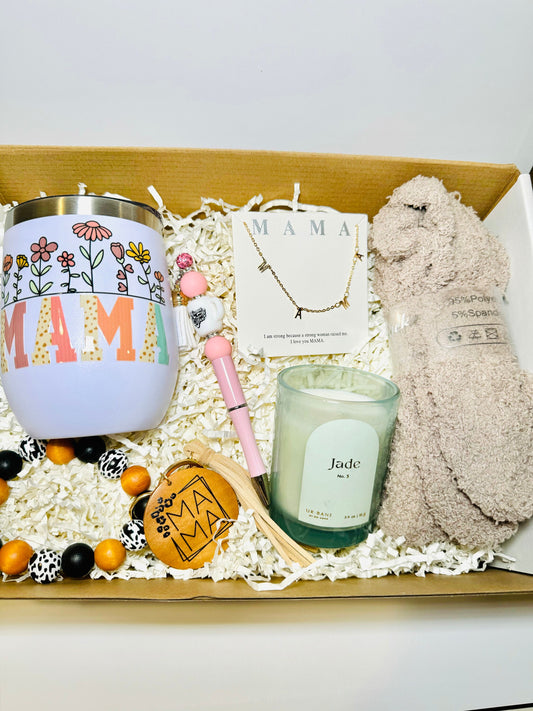 Mama to be gift box. Gift box for mamas. Mama self care box. Box for any mama. For her gift box. Relaxing spa box for mama.