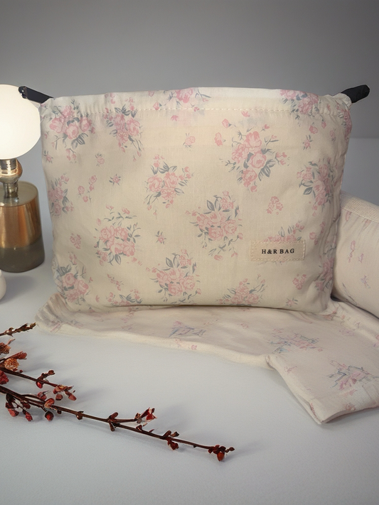 Vintage Floral Travel & Makeup Bag