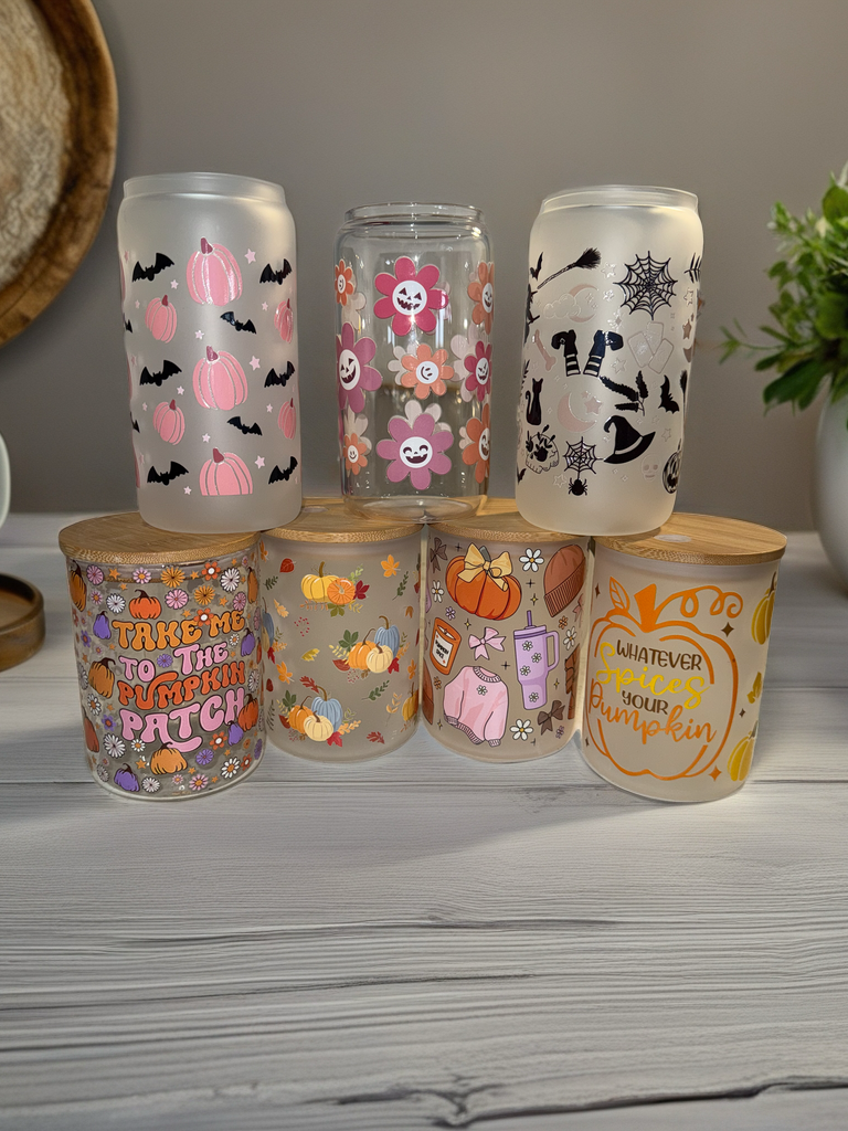 🍂 Final Fall Sale – Cozy Glass Cup Collection 🍂