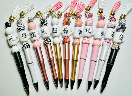 mama girl boss beaded pens