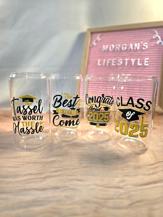 🎓 Graduation 16oz Glass Cups